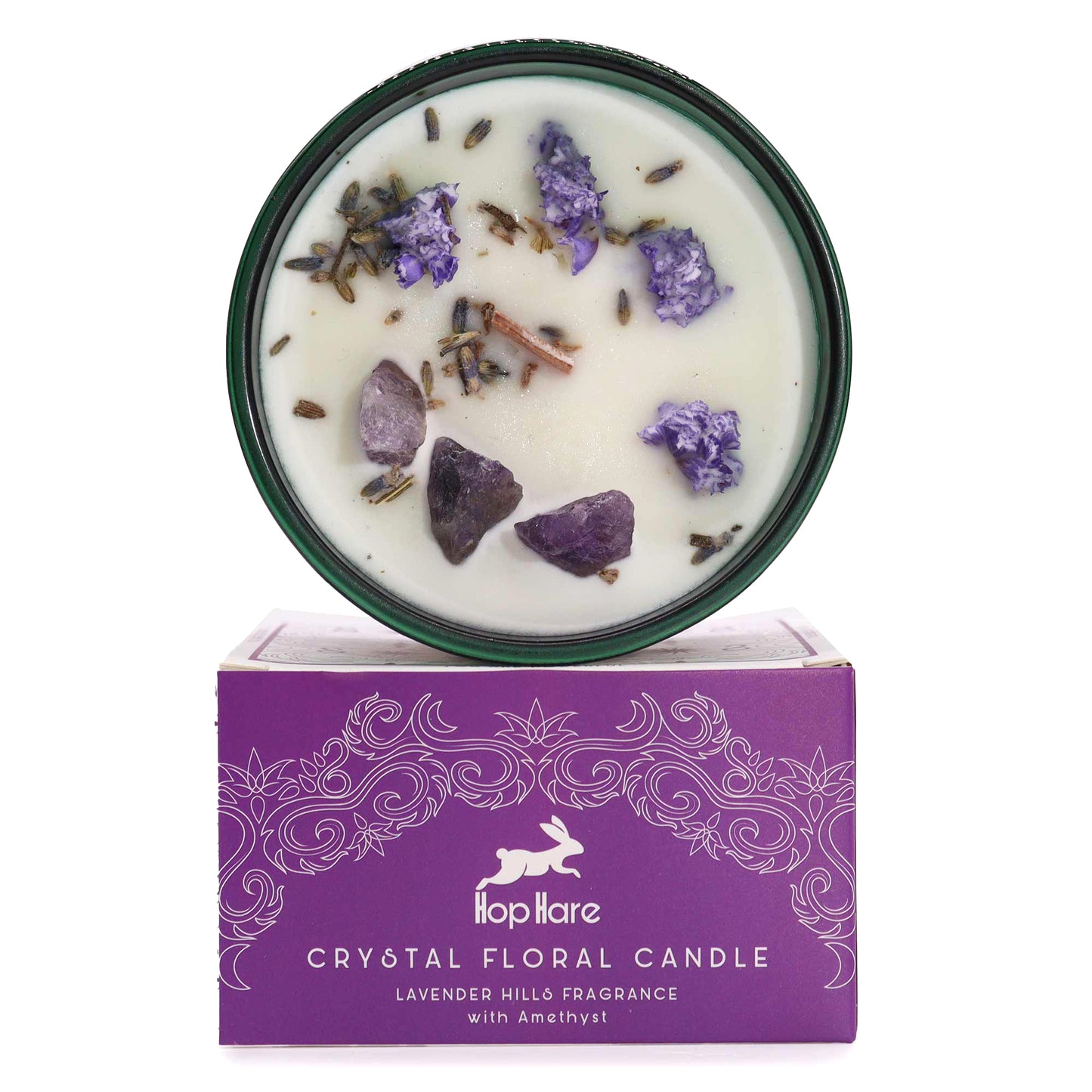 Hop Hare Crystal Magic Tarot Candle - The Moon