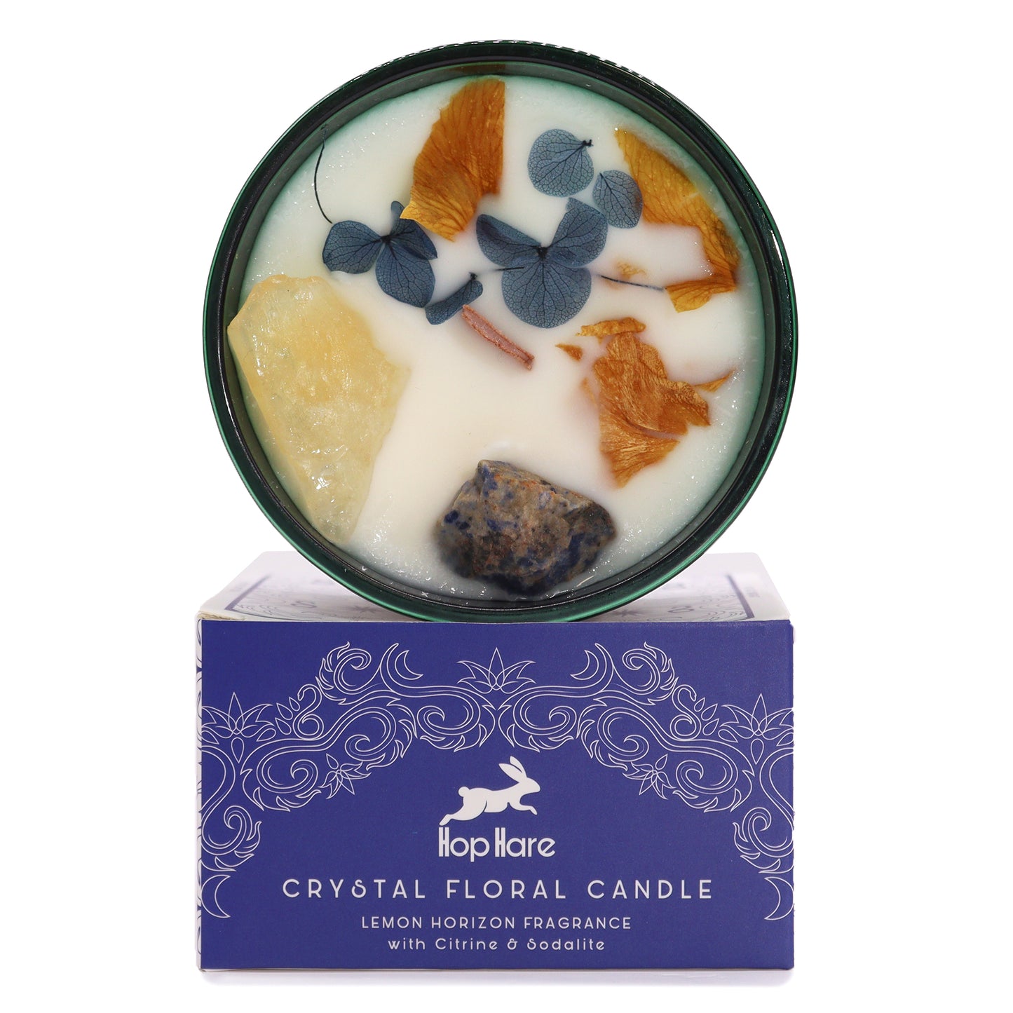 Hop Hare Crystal Magic Tarot Candle - The Sun