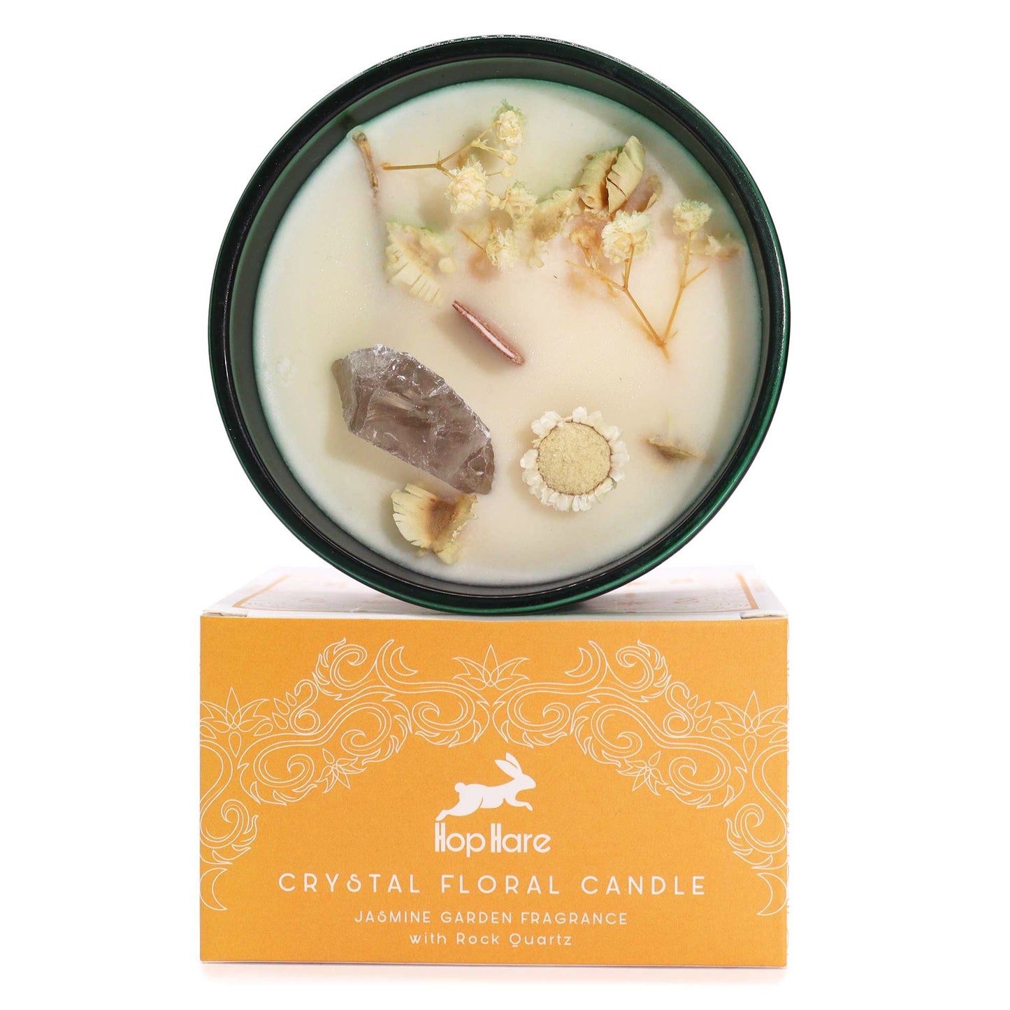 Hop Hare Crystal Magic Tarot Candle - The Lion