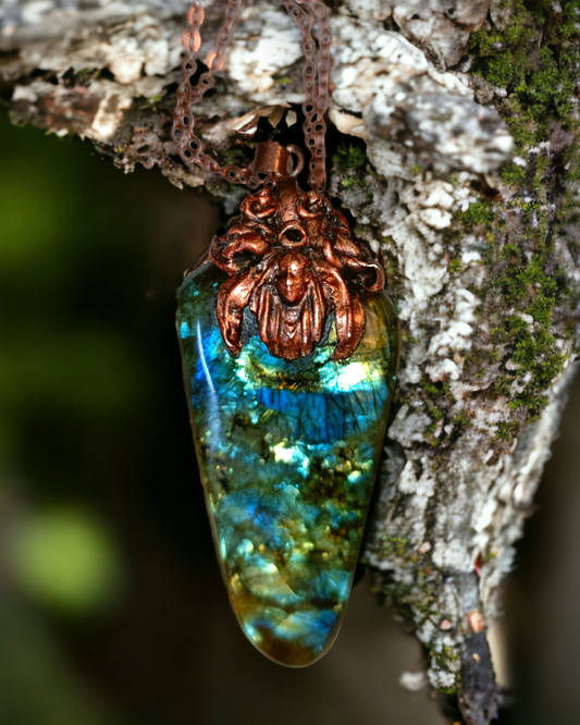 Large Statement Labradorite Pendant