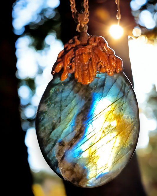 Large Statement Labradorite Pendant