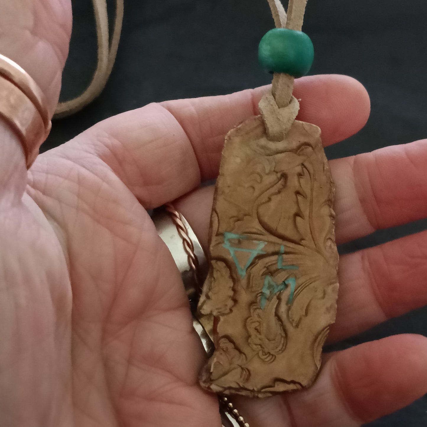 Sleeping Mother Earth Tribal Goddess Clay Pendants