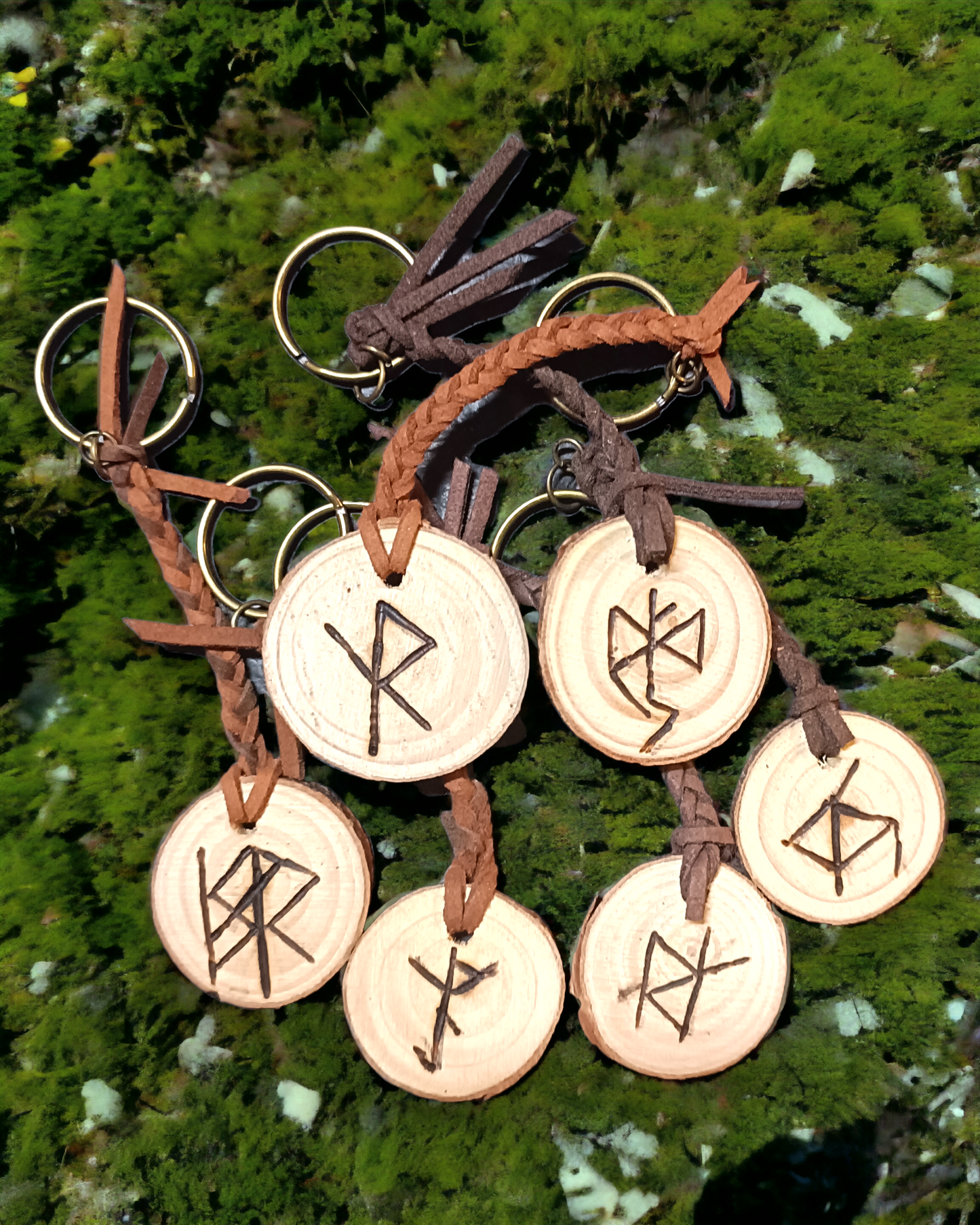 Elder Futhark Bindrune Keyring Charms