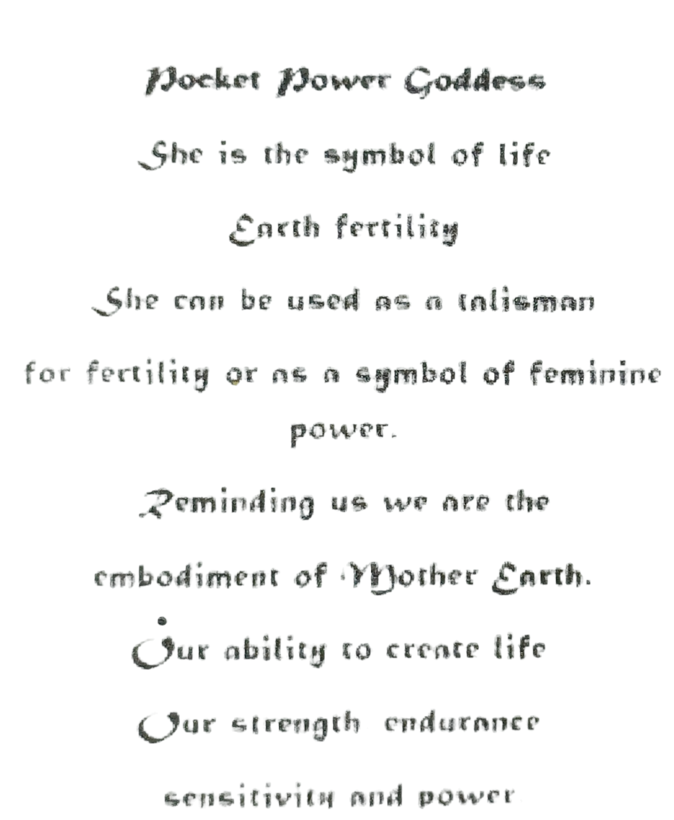 Pocket Power Goddess - A Feminine Power Charm