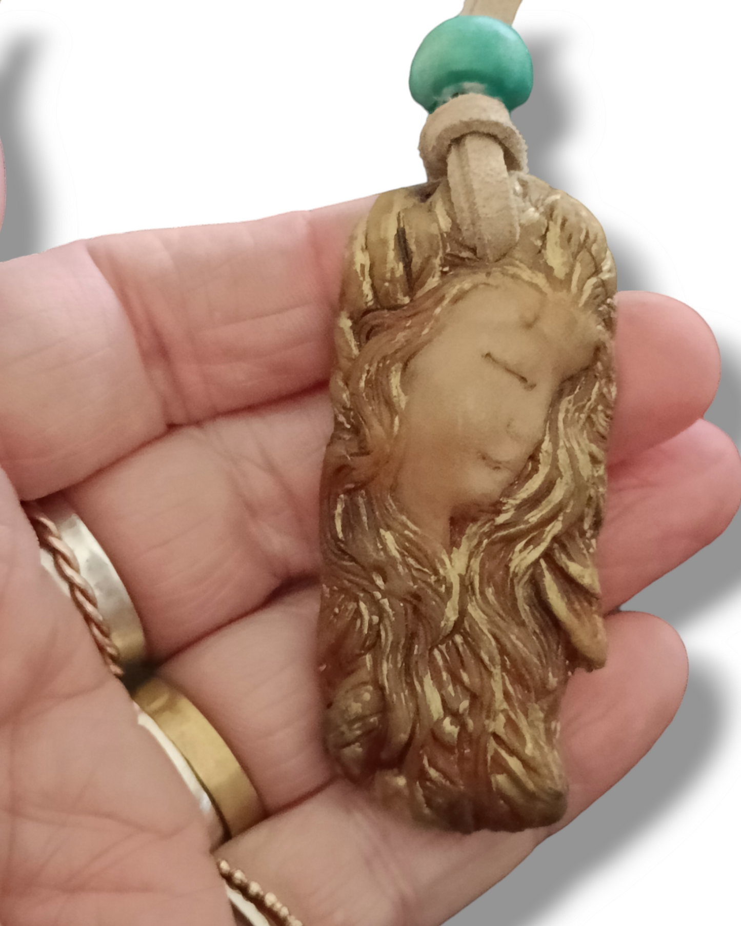 Sleeping Mother Earth Tribal Goddess Clay Pendants