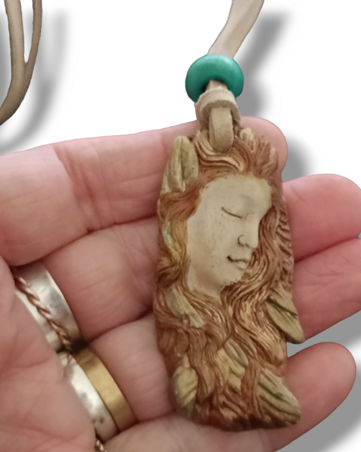 Sleeping Mother Earth Tribal Goddess Clay Pendants