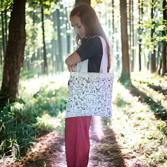 Large Eco Cotton Canvas Shopping Bag 38x42cm