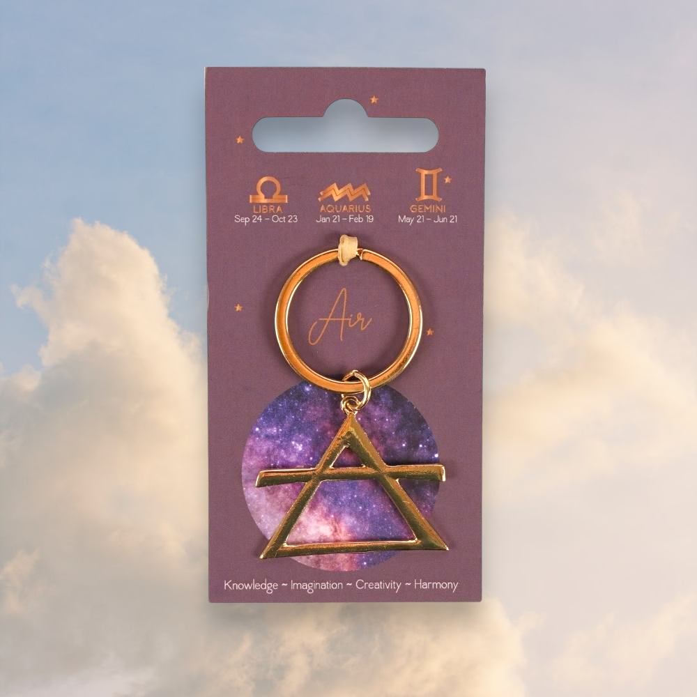 Alchemical Elemental Keyrings - Earth Air Fire Water