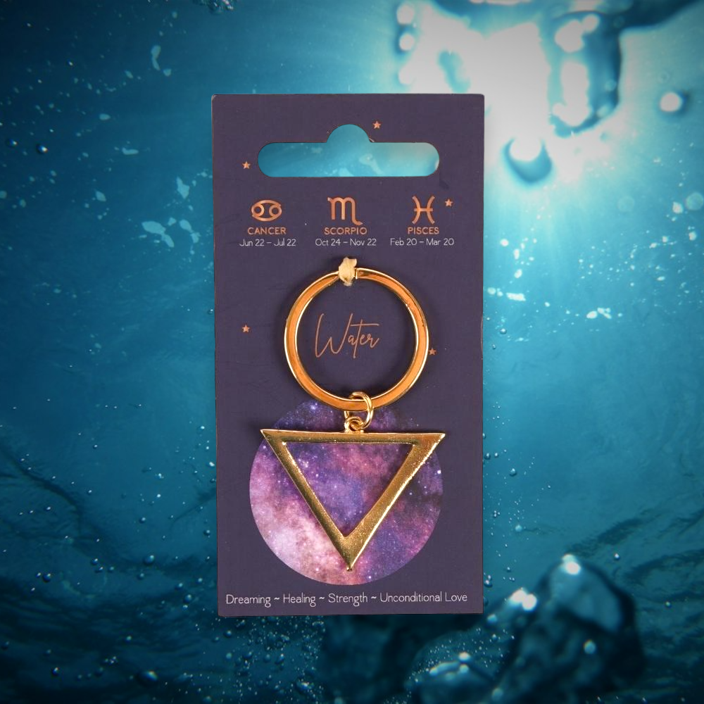 Alchemical Elemental Keyrings - Earth Air Fire Water