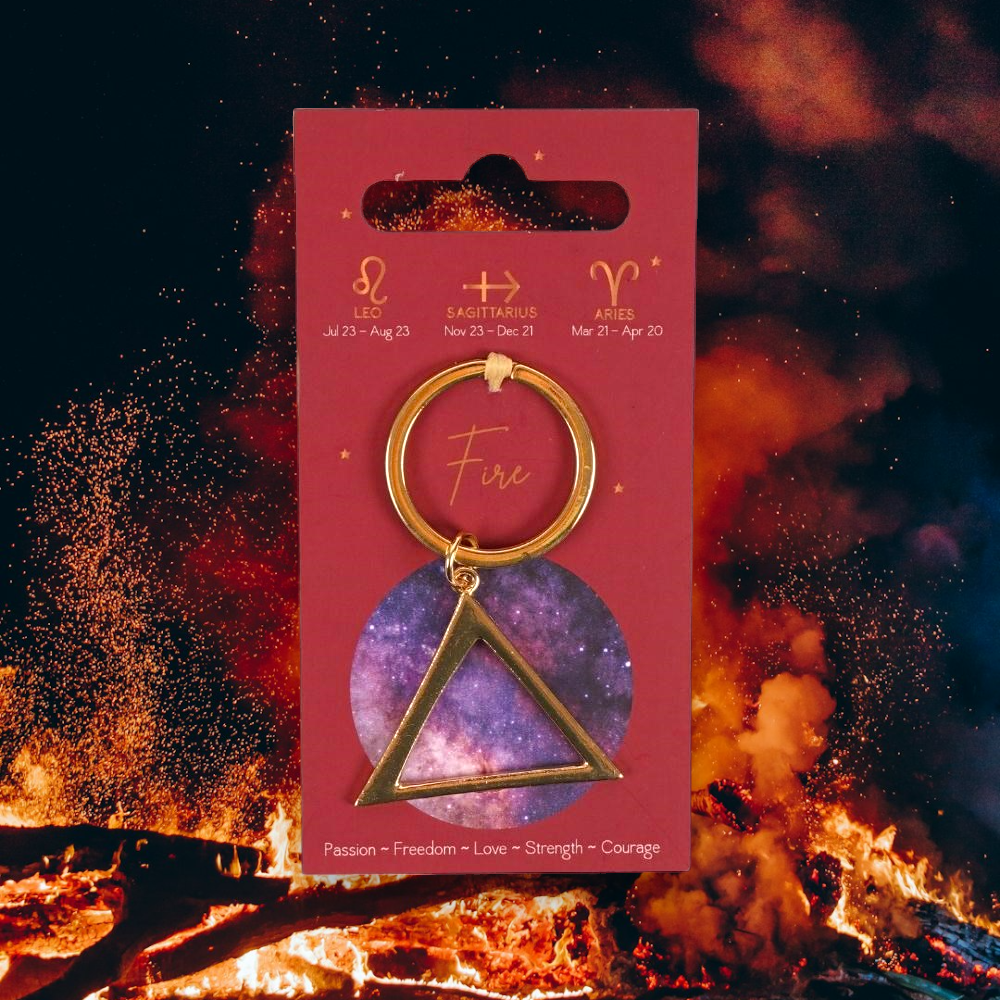 Alchemical Elemental Keyrings - Earth Air Fire Water