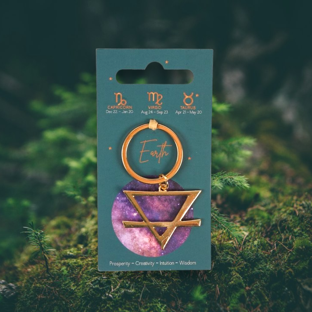 Alchemical Elemental Keyrings - Earth Air Fire Water