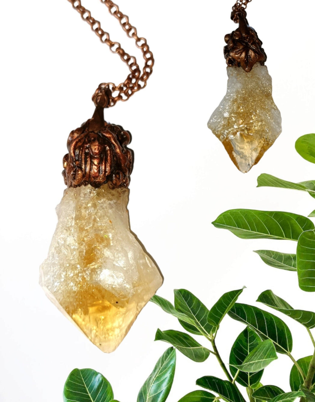 Statement Citrine Point Pendant