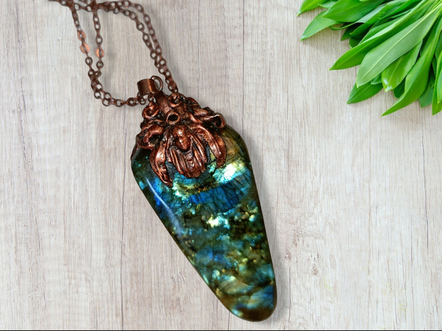 Large Statement Labradorite Pendant