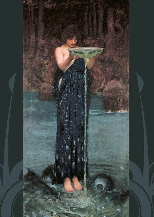 Circe Invidiosa - Blank Greeting Card - Art by John William Waterhouse