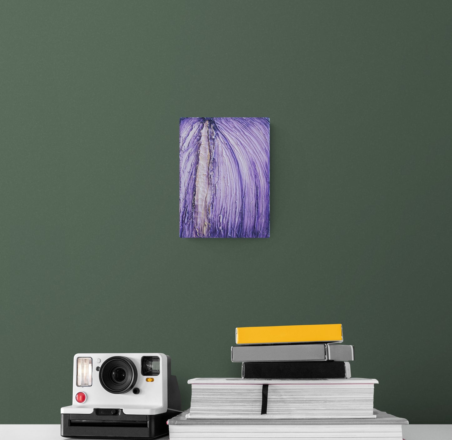 Purple Rain - Textured Mini Original Abstract Painting by Shelly Cook